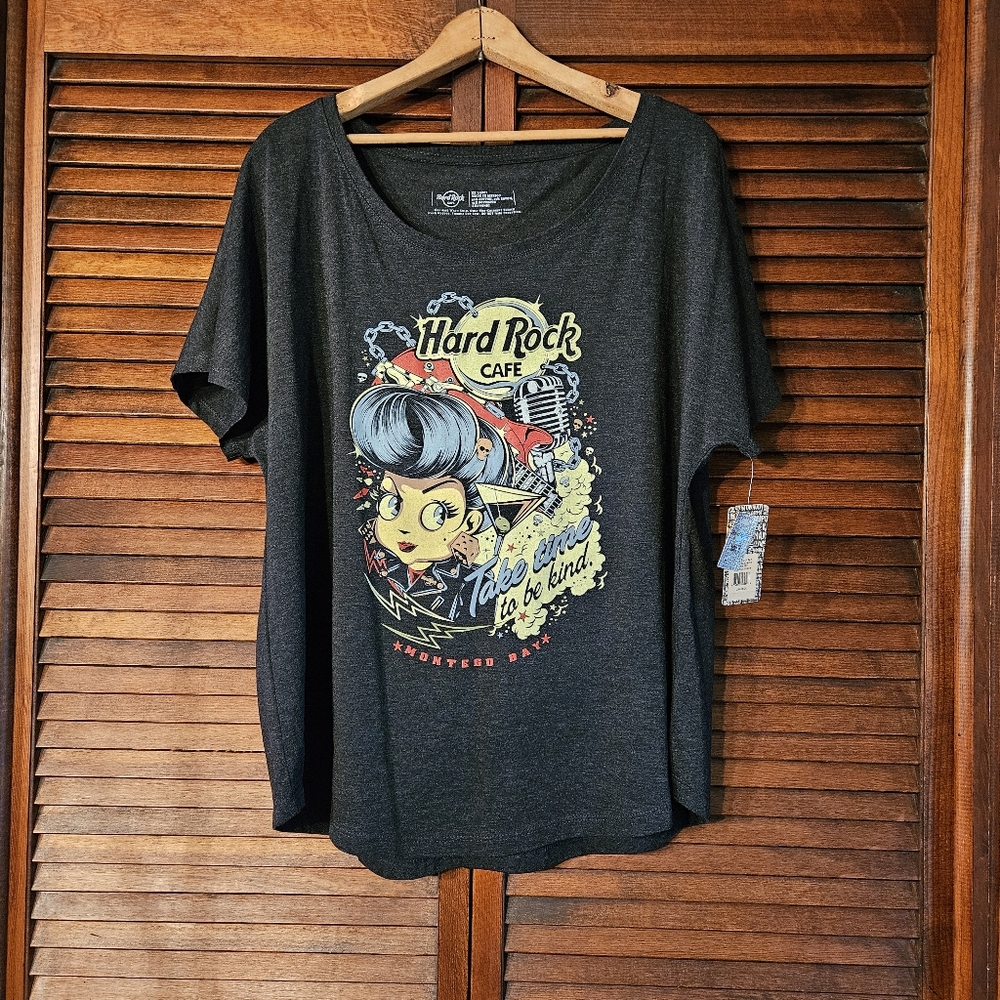 Hard Rock Cafe Montego Bay Ladies Rockabilly Vintage Tee XXL
